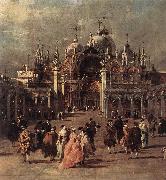 GUARDI, Francesco Piazza di San Marco (detail) dh Norge oil painting reproduction
